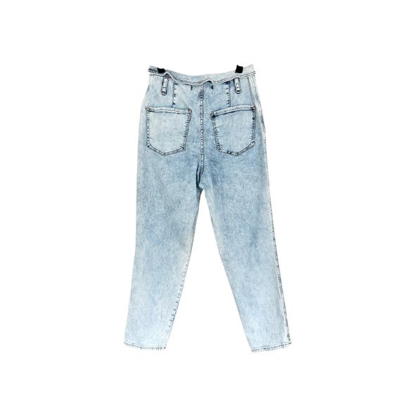 Express Foldover Waist Super High Rise Ankle Jeans - Picture 6 of 6